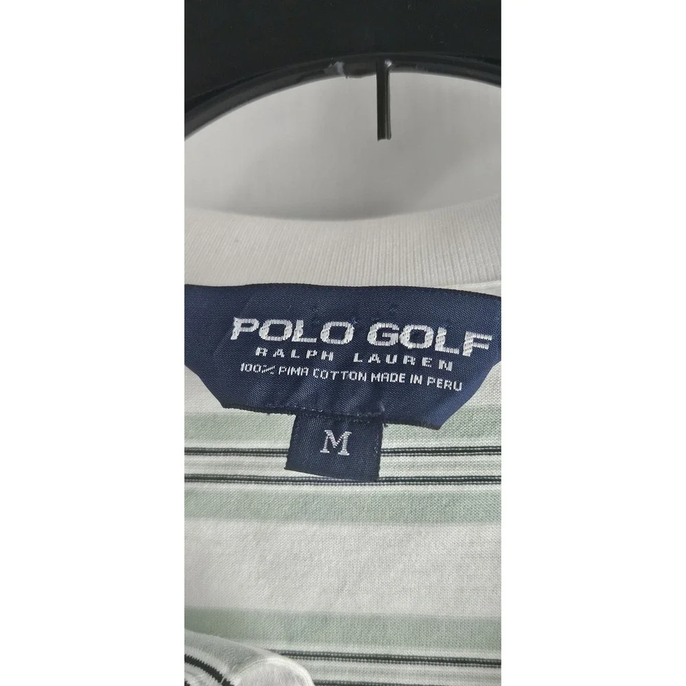 POLO GOLF RALPH LAUREN 100% pima cotton men Sz M polo shirt‎ striped
